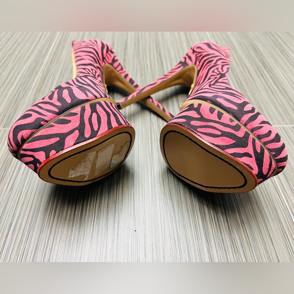 Charlotte Olympia heels platform pink black MADE IN ITALY shoes